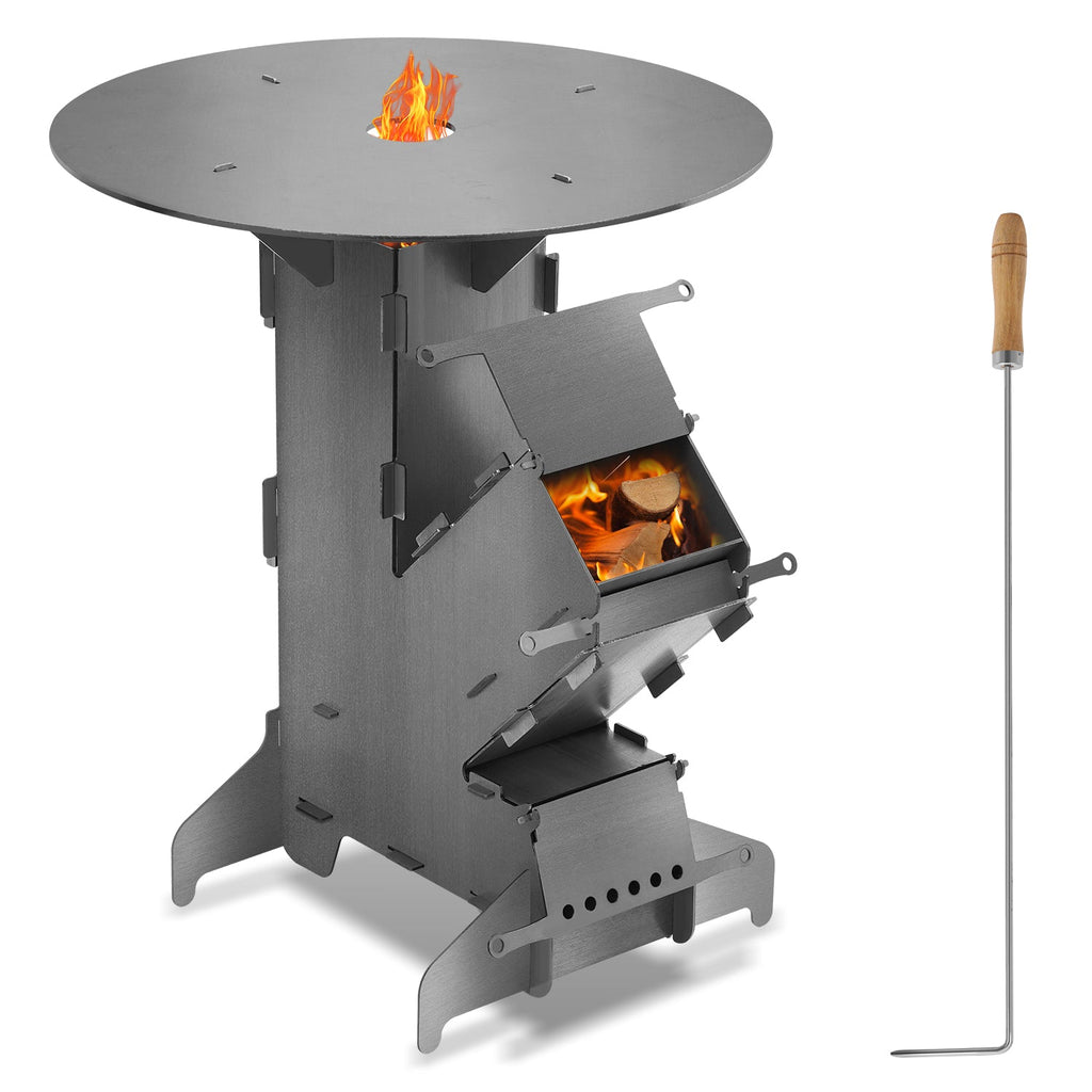 BMOT Raketenofen  Fire Gusseisen Stove Grillplatte